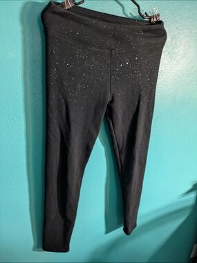 SO Black Leggings with Sparkle Detail Gym Workout Athletic